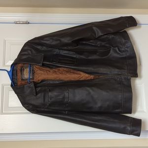Men's vintage brown Arizona leather jacket